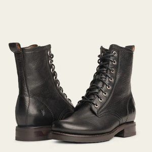 FRYE VERONICA LACE UP COMBAT BOOT